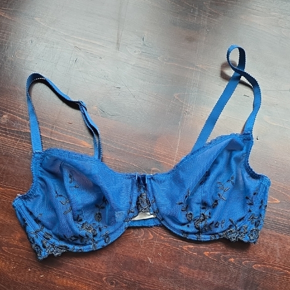 Apt. 9 Blue Floral Lace Underwire Bra - Picture 1 of 2